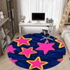 1pc Starry Night Decorations Office Round Rug, Non-slip, Soft and Durable Office Rug for Interior Decoration, Perfect for Office, Beautiful Decoration