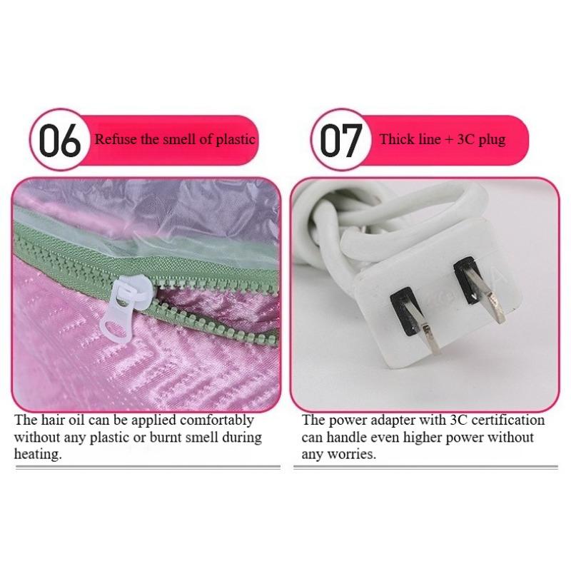 1PC [European Standard] Baimei Satin Three-speed Electric Heating Cap Temperature Control Perm Cap Care Evaporation Cap Hair Dyeing Bake Oil