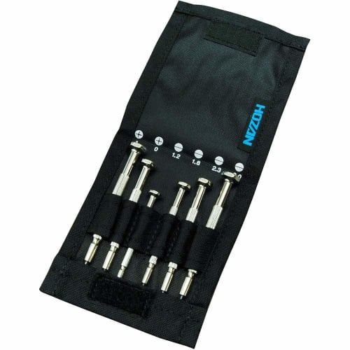 

HOZAN Precision Screwdriver Set, 6-Piece Set, with Sewn Case, D-20