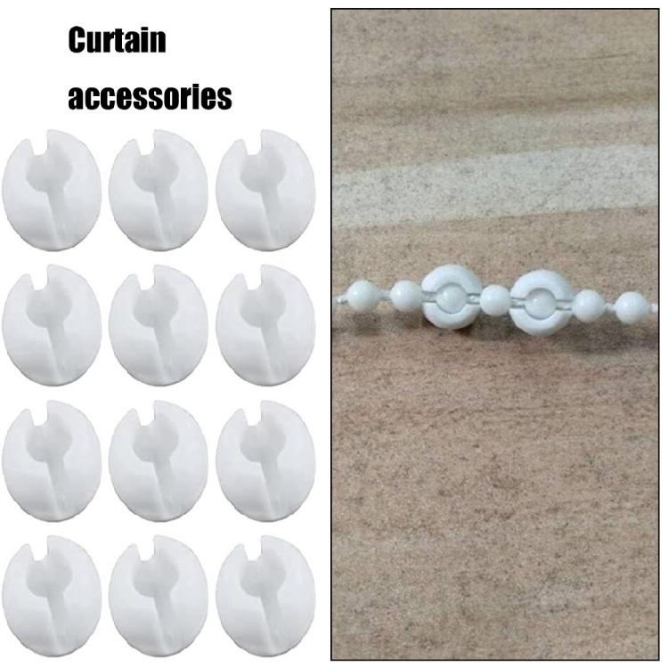 20Pcs Blind Beads Chain Crimp Stops for Roller Shade Applicable Beads Diameter 4mm Plastic Curtain Beaded Chain Stoppers