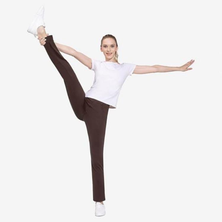 Elastische High-Waist-Schlaghose für Damen, einfarbig, leichte Freizeit Hose mit Taschen