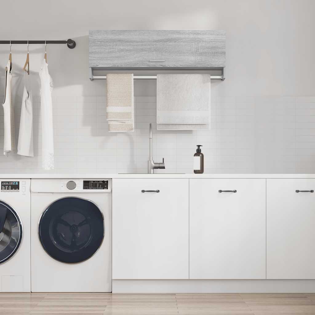 Grey Sonoma Wardrobe 100 x 32.5 x 35 cm Particleboard