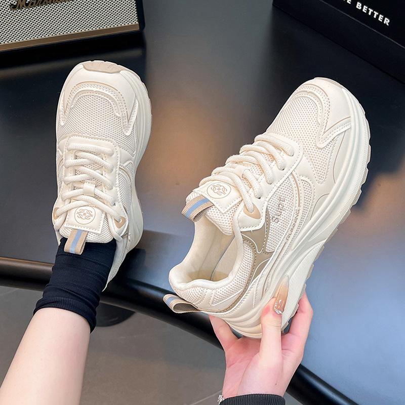 

Универсальные кроссовки на платформе для папы, женские летние новые повседневные легкие с мягкой подошвой, удобные спортивные туфли, женская обувь 40 хаки