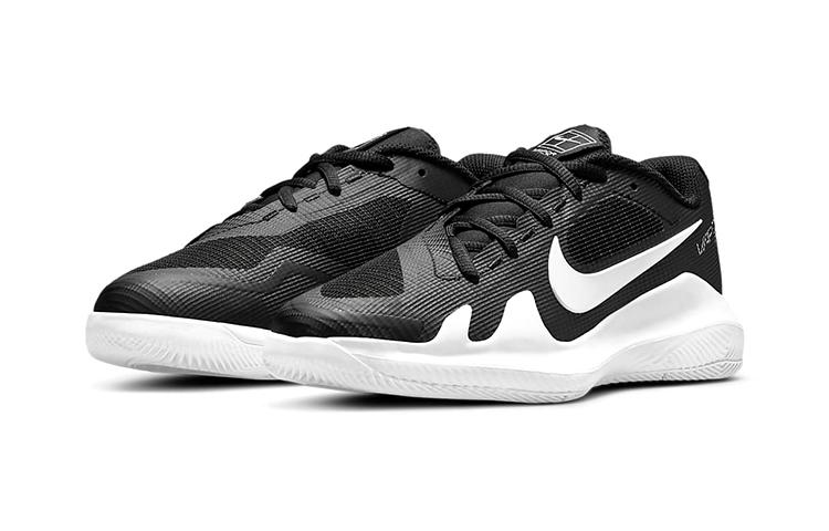 Nike Court Vapor Junior Pro Slip Resistant Cushioning Abrasion Resistant Breathable Low Top Athletic Shoes Black White CV0863-024