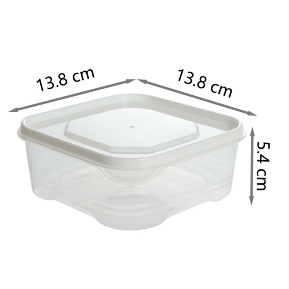 Simple Plastic Fresh-keeping Box Easy Seal Transparent Food Dispensers Box Microwavable Food Grade Fridge Organizer Kitchen