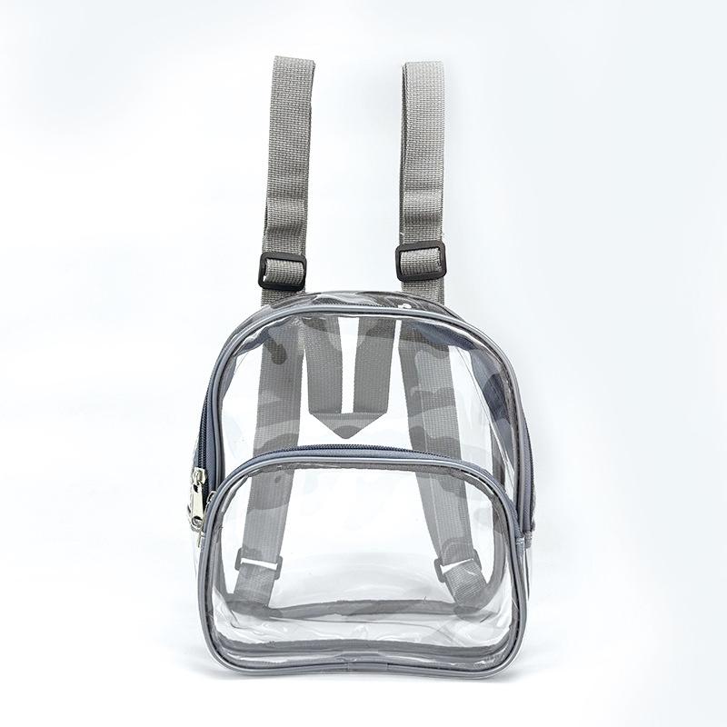 

Многоцветный мини-прозрачный рюкзак, рюкзак для активного отдыха, универсальная мужская и женская сумка серый