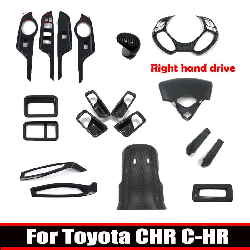 RHD For Toyota C-HR CHR 2017- Interior Accessories window switch A pillar steering wheel AC coniditons Outlet Vent Cover