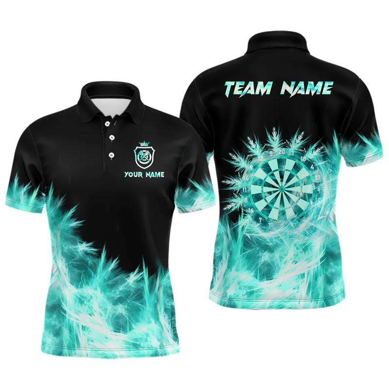 Mode Darts Grafisk Pikétröja För Män Anpassat Namn Knappslå 3D-tryckta Pikétröjor Trend Överdimensionerad Lös Barn Sport T-shirts