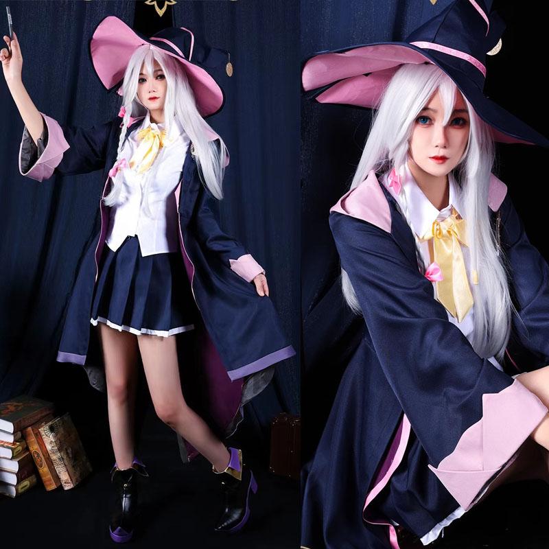 Anime Wandering Witch Die Reise der Elaina Cosplay Kostüme Elaina Uniformen Vollständiges Set Halloween Party Cosplay für Damen
