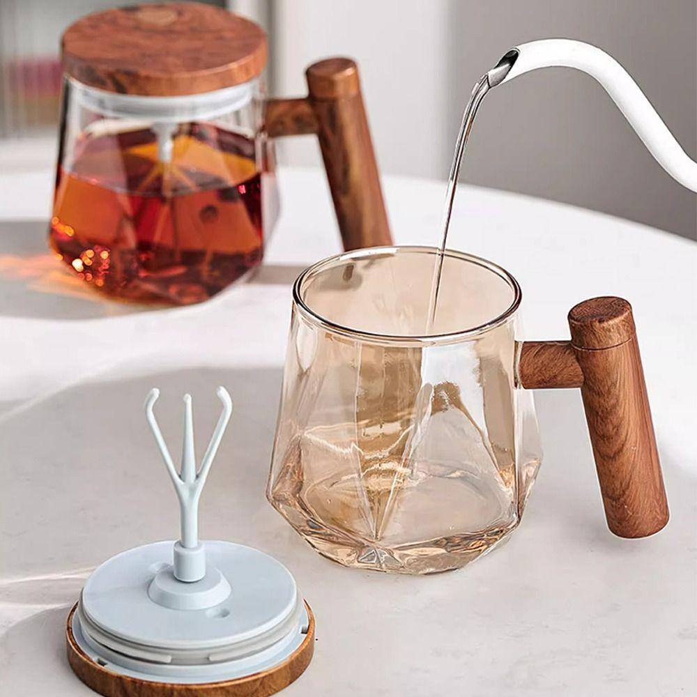 Tazza Automescolante Elettrica in Vetro Borosilicato da 400 ml per Caffè/Latte/Proteine in Polvere