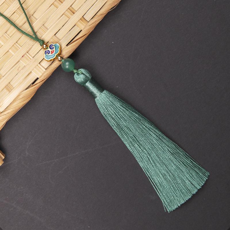 10cm Polyester Silk Tassels Auspicious Clouds Cap Fringe for DIY Crafts Bag Clothing Accessories Curtains Home Decoration 5PCS