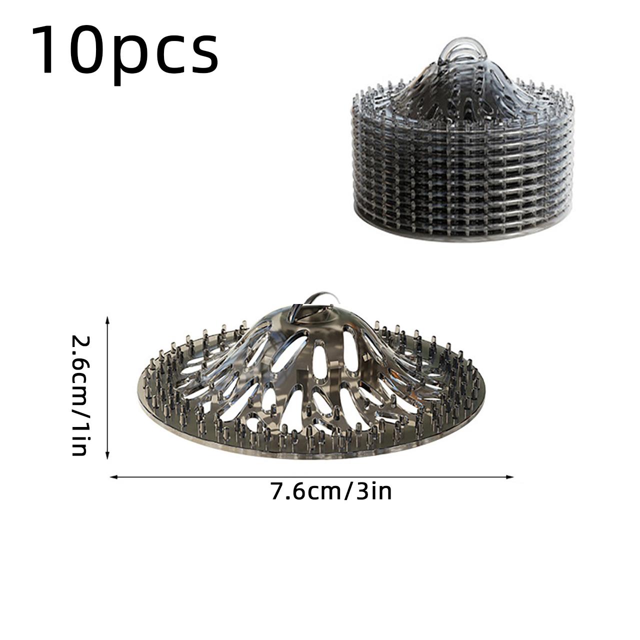 

10Pcs Disposable Drain Filter Sink Floor Drainer Covers Bathroom Shower Sink Strainer Hair Garbage Anti Blocking Filter чорний