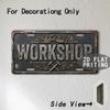 Vintage City Kitchen Garden Workshop Year Text Metal License Plate Sign Retro 2D Flat Printed Tin Plaque Wall Decor for Home B