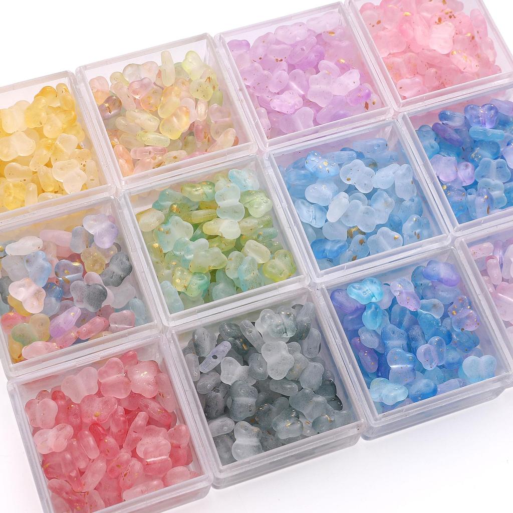 Cute Butterfly Acrylic Charms Assorted Beads for DIY Jewelry Craft 70 Pcs