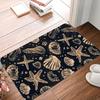 Coastal Seashell Starfish Print Doormat Non-slip Floor Rug for Living Room Bedroom Kitchen Indoor Entrance Decor