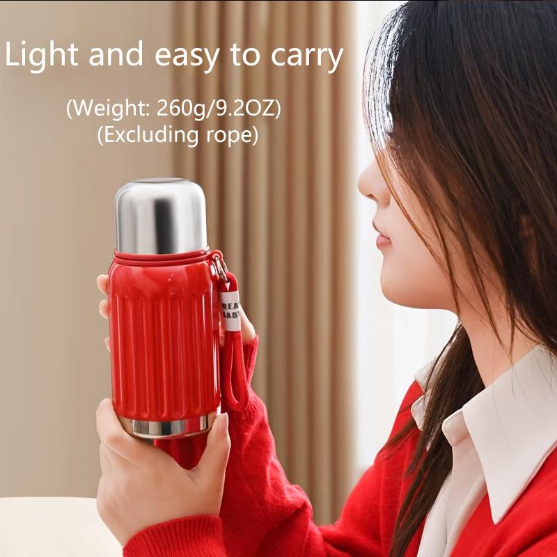 450ml Celebrity Insulated Bottle with High Aesthetic Value 316 Inner Container Handle Thermos Bottle Cold Coffee Tea Cup