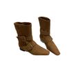 Sheepskin version! British style short boots women's new belt buckle retro versatile small square head bare boots in autumn and winter 2025
