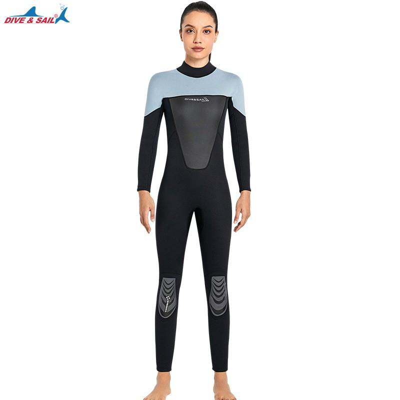 Diving Suit 3mm Long-sleeved One-piece Thermal Large Size Snorkeling Swimming Cold-proof Surfing