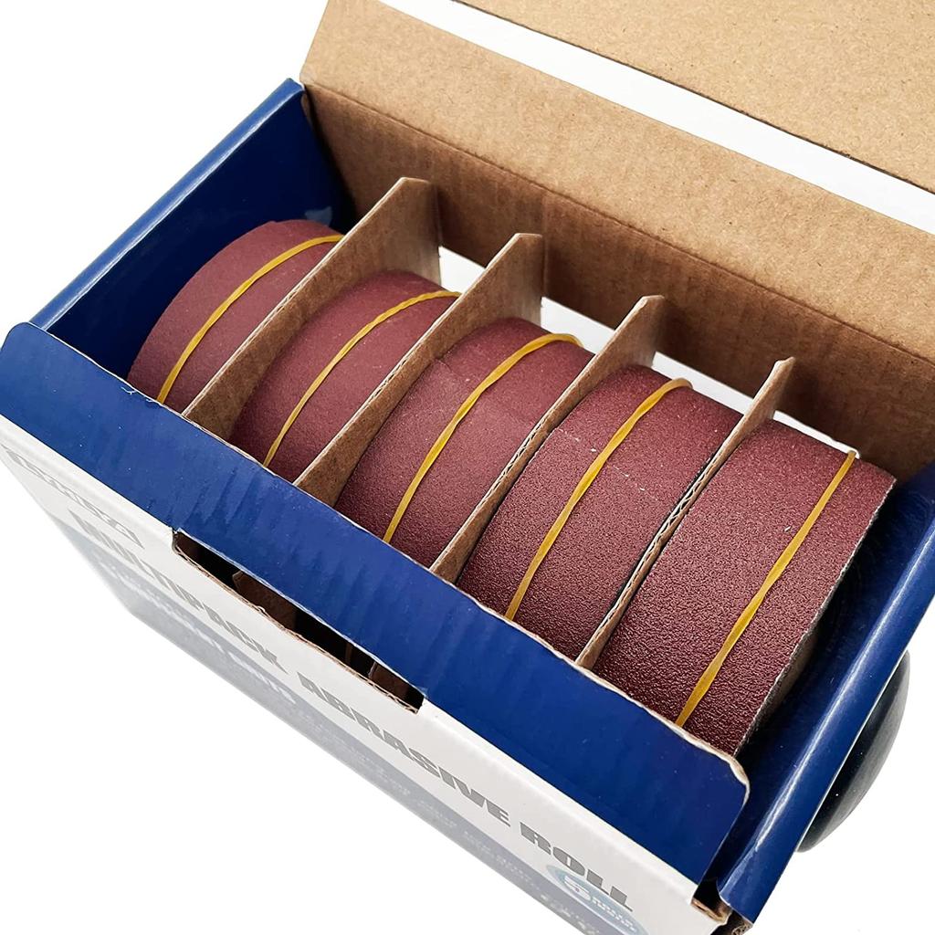 Sandpaper Sand Paper Abrasive Paper with Dispenser Emery Cloth Roll for Wood Furniture Finishing Metal Sanding Polishing 80/150/240/320/400/600