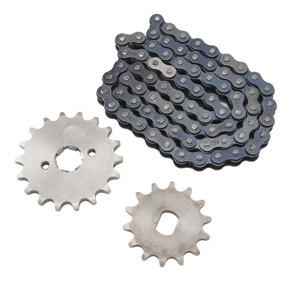 420 18T Front Engine Sprocket 420 60 Links Chain 14T Rear Sprocket Kit For DIY Scooter ATV Bike Motorcycle Bicycle