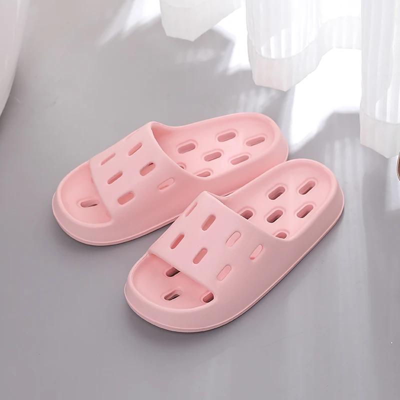 Men Bathroom Anti-slip Slippers Women Summer Beach Flat Sandals Couple Home Indoor Outdoor House Shoes