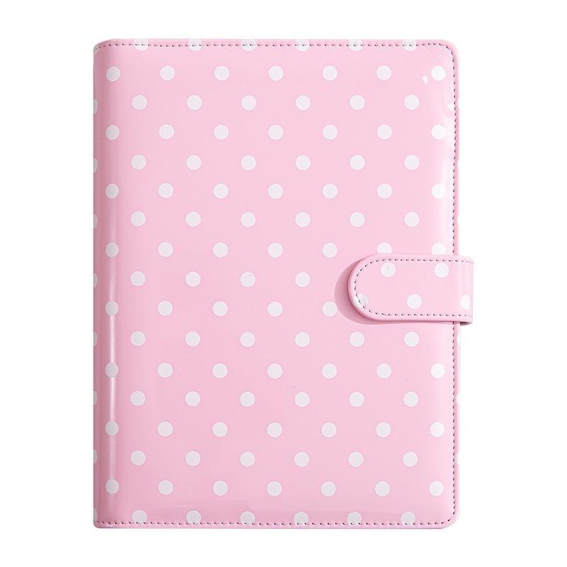 A5 Loose-leaf Account Notebook Spotted Cover Planner Custom Financial Organizer Multi-slot Work Journal Portable Record Book