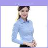 White Long Sleeve Shirt For Women With Padded Polyester Fabric For Office Work And Business Attire