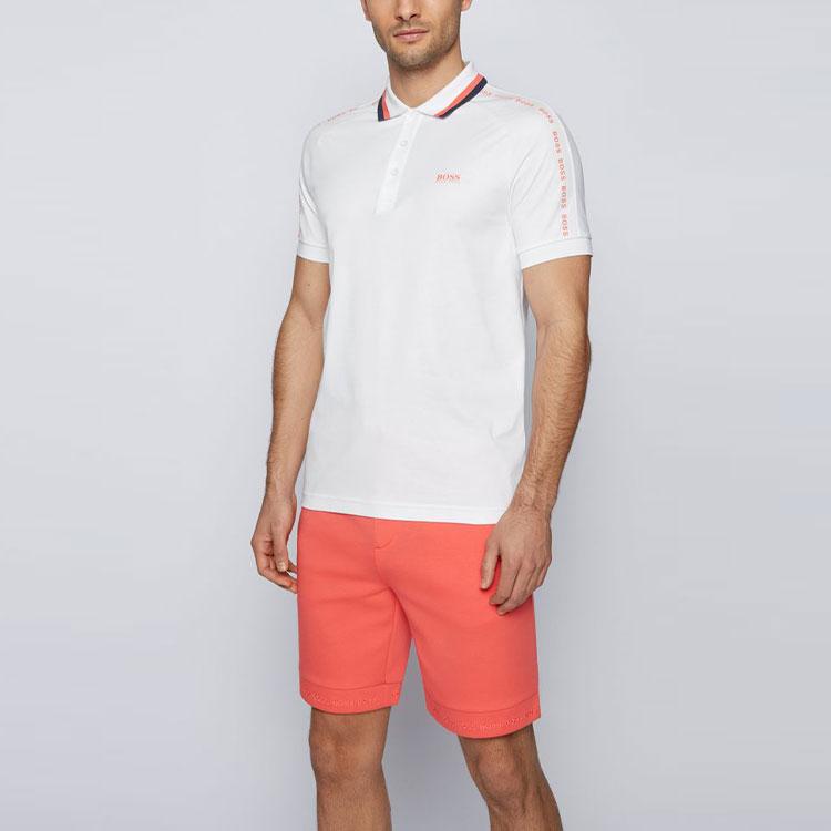 HUGO BOSS Stripes Short Sleeved Polo Shirt Men's White 50452874-100
