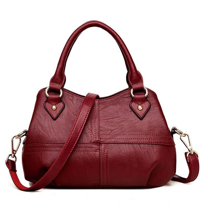 Fashionable Womens Shoulder Bag Soft Pu Leather Casual Tote Bag In Elegant Colors