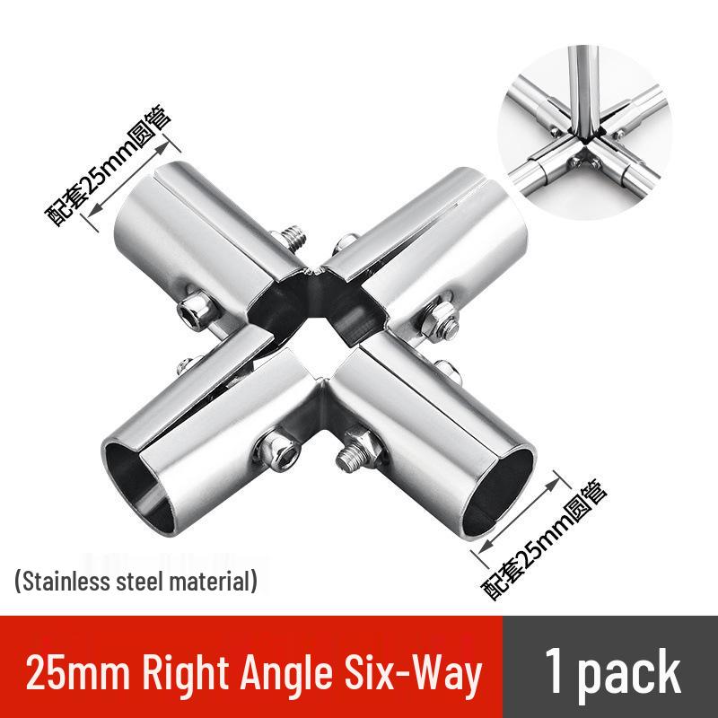 25 Snap-On Stainless Steel Pipe Connectors for Greenhouse Clamps