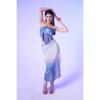 Hatu Beach Printing Slit Midi Skirt Purple