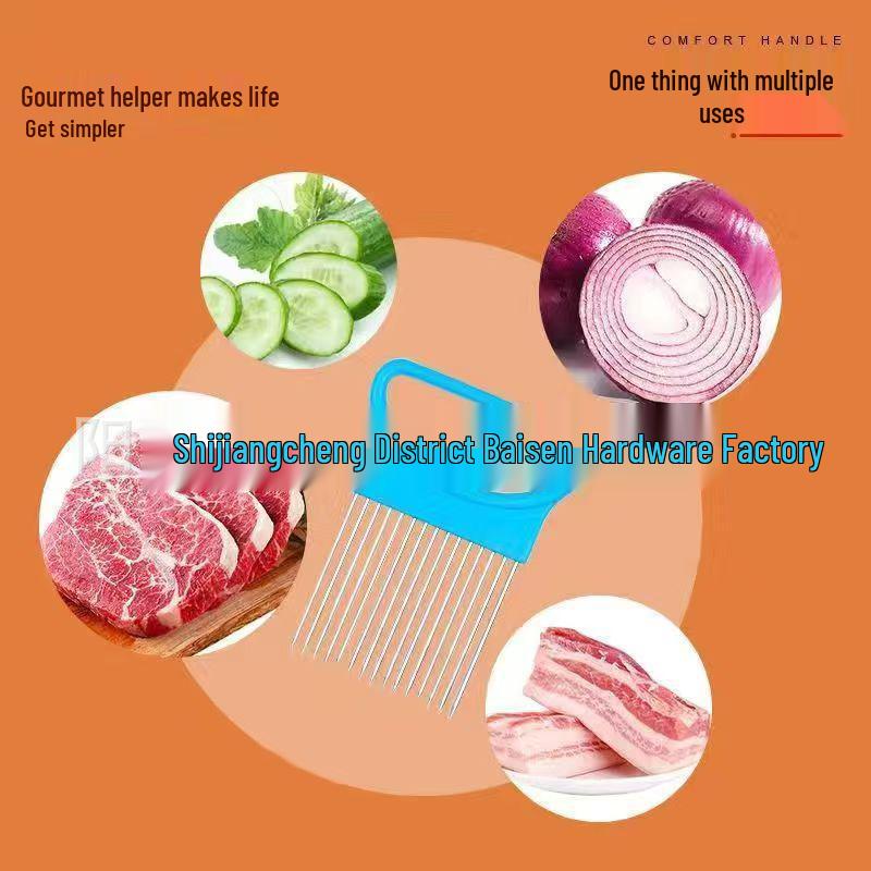 304 Stainless Steel Onion Holder & Slicer Fork for Fruits, Vegetables, Meat, and Potatoes