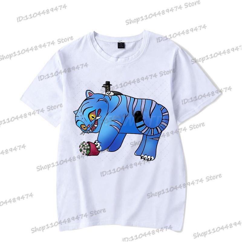 

Летние новые футболки KPop Demon Hunters Винтажные корейские Ulzzang Аниме Руми Тигр Саджа Футболки для мальчиков Хип-хоп Уличная одежда Подростковые 3XL