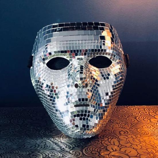 Scut de față PVC atrăgător, cool, strălucitor, mască de față pentru bal mascat pentru festival