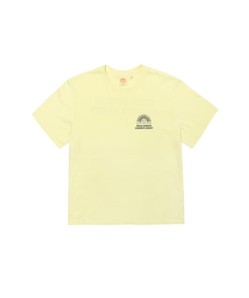 HELLO SUNRISE 90S Logo Tee_Pale Green