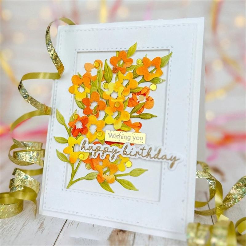 Flower Cutting Dies Carbon Steel Die Cut Metal Embossing Templates Decorative Embossing Paper Die Cut for Card Making