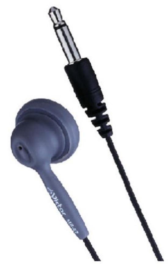 JVC Mini Gray MR-57-H Earphones, 3m, Plug,