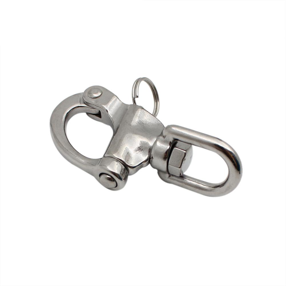 Stainless steel 316 ring rotating spring release buckle, hand pulled quick release release release buckle, marine yacht accessor
