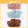 Stylish Japanese Country Style Woven Wide Waist Belt In Trendy Candy Colors For Dresses And Jeans