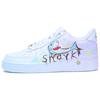 Nike Scarpe da Skateboard Air Force 1 Basse da Uomo Bianco Blu Viola CW2288-111(Team130-VAMshark)