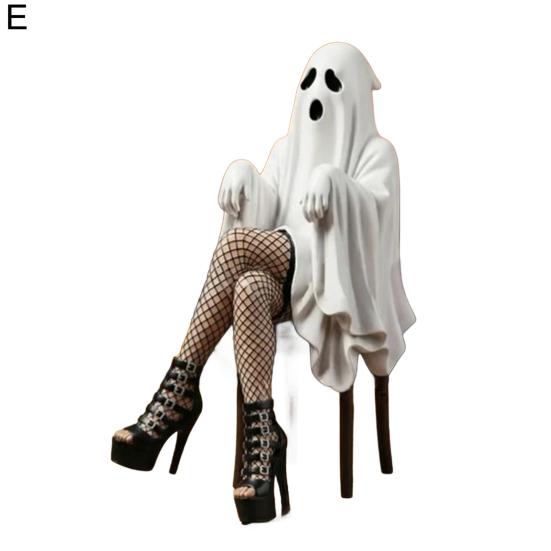 Lady Ghost Figurine Seductive Ghost Statue Resin Sexy Female Ghost Collectible Ornament for Halloween Desk Mantel Decor