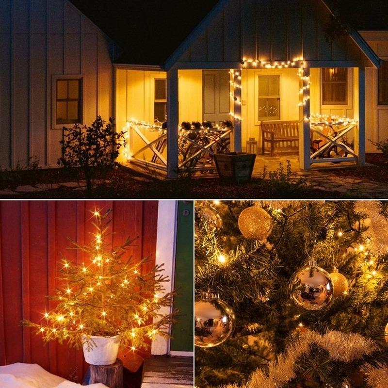 9.5M/12M/22M/32M Outdoors Solar String Light 8 Modes Solar Lamp Waterproof for Gardens Wedding Party Valentines Christmas Tree Decoration