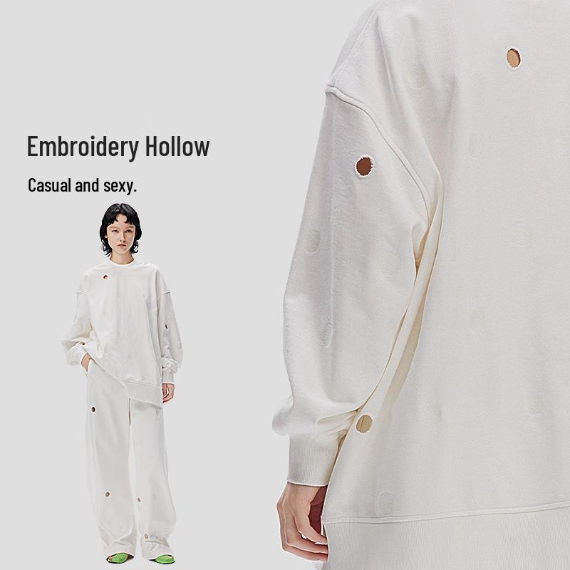 JNBY 23 Autumn Cotton Loose Round Neck Sweatshirt