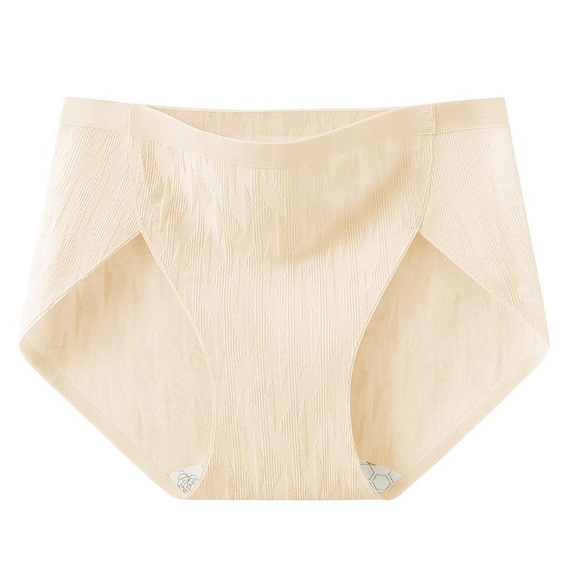 

Женские весенне-осенние дышащие антибактериальные удобные бесшовные трусы с низкой посадкой 2XL телесный