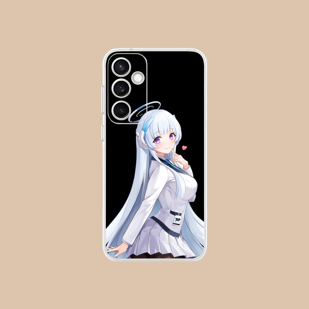 Blue Archive Ushio Noa Phone Case for Samsung Galaxy S25 S24 S23 S22 S21Plus FE Ultra Clear Colorful Cover Luxury Smartphone