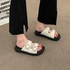 Thick-bottomed Cool Slippers for Women's Summer Outer Wear 2025 New French Soft-bottomed Beach Cool Slippers Non-slip Outer Wear Buckle