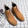 Herbst/Winter 2024 Herren Wildleder Mittelhohe Stiefel, Größen 38-46, Britischer Stil Übergröße