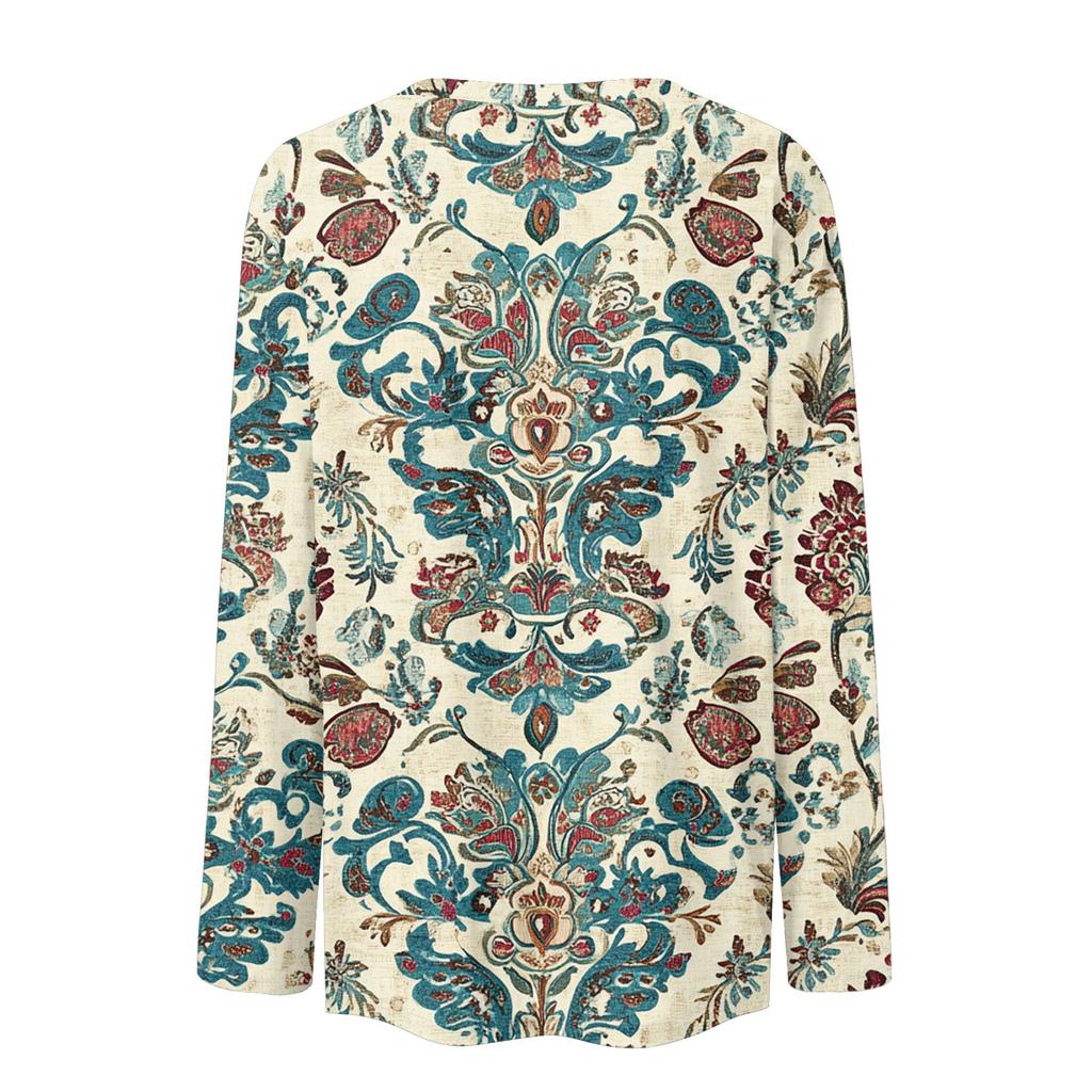 Long Sleeve Shirts For Women Cute Print Graphic Tees Blouses Casual Plus Size Basic Tops Pullover