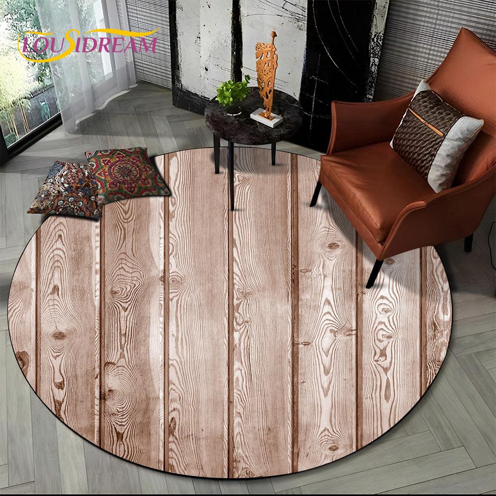 Latest 3D Color Wood Grain Lines Round Area Rug,Carpet Rug for Living Room Bedroom Sofa Child Playroom Decor,pet Non-slip Gift