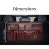 Universal Car Seat Back Organizers With Multiple Pockets Waterproof PU Fabric For Family Travel Storage Solution